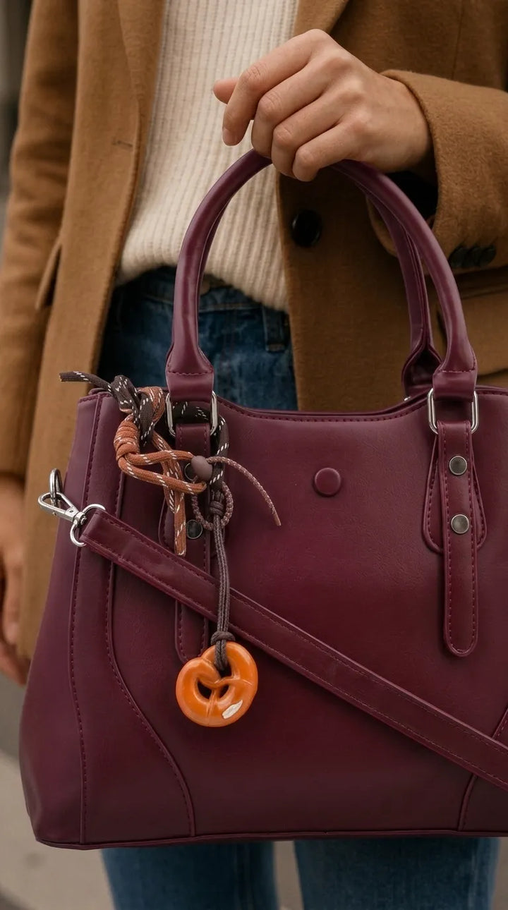 Maroon Formal Hand Bag For Women P36696