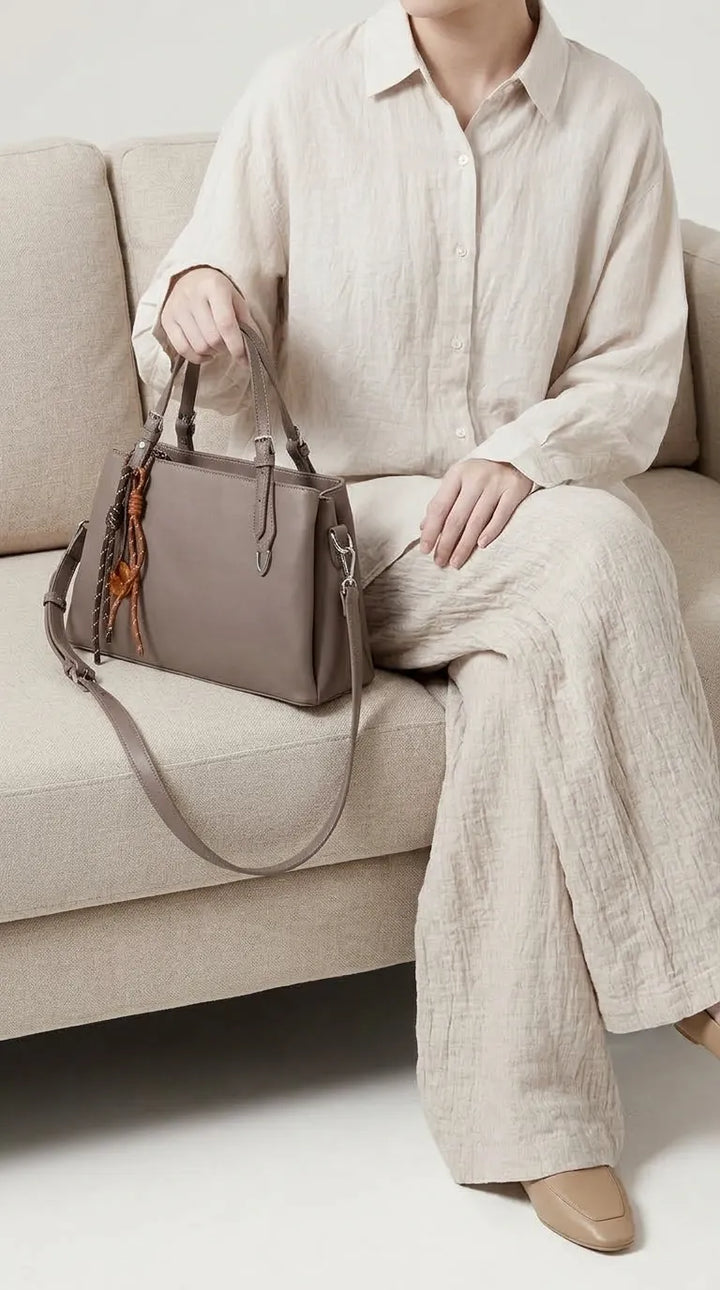 Beige Formal Hand Bag For Women P36697