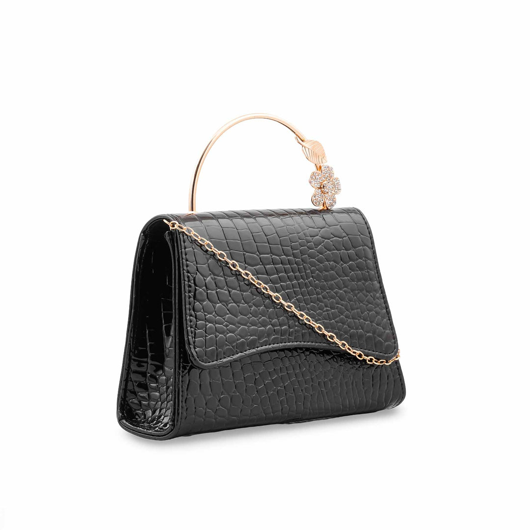 Black Formal Clutch For Ladies P36708