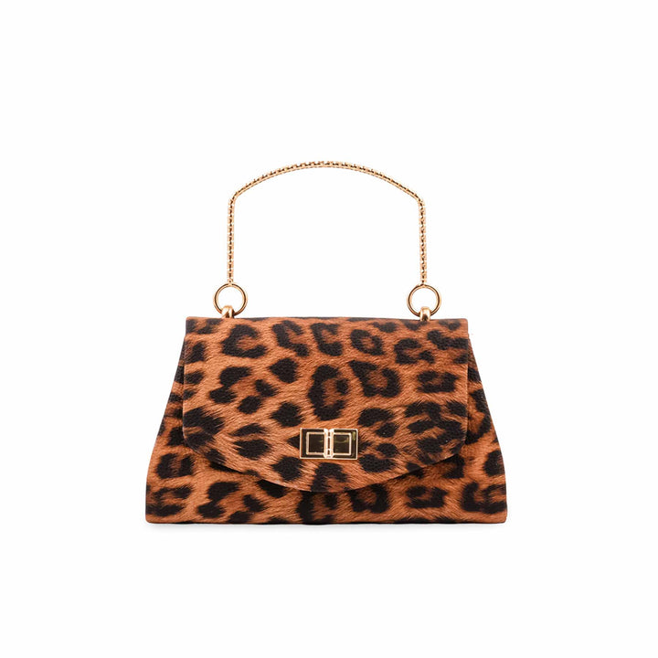 Brown Formal Clutch For Ladies P36709