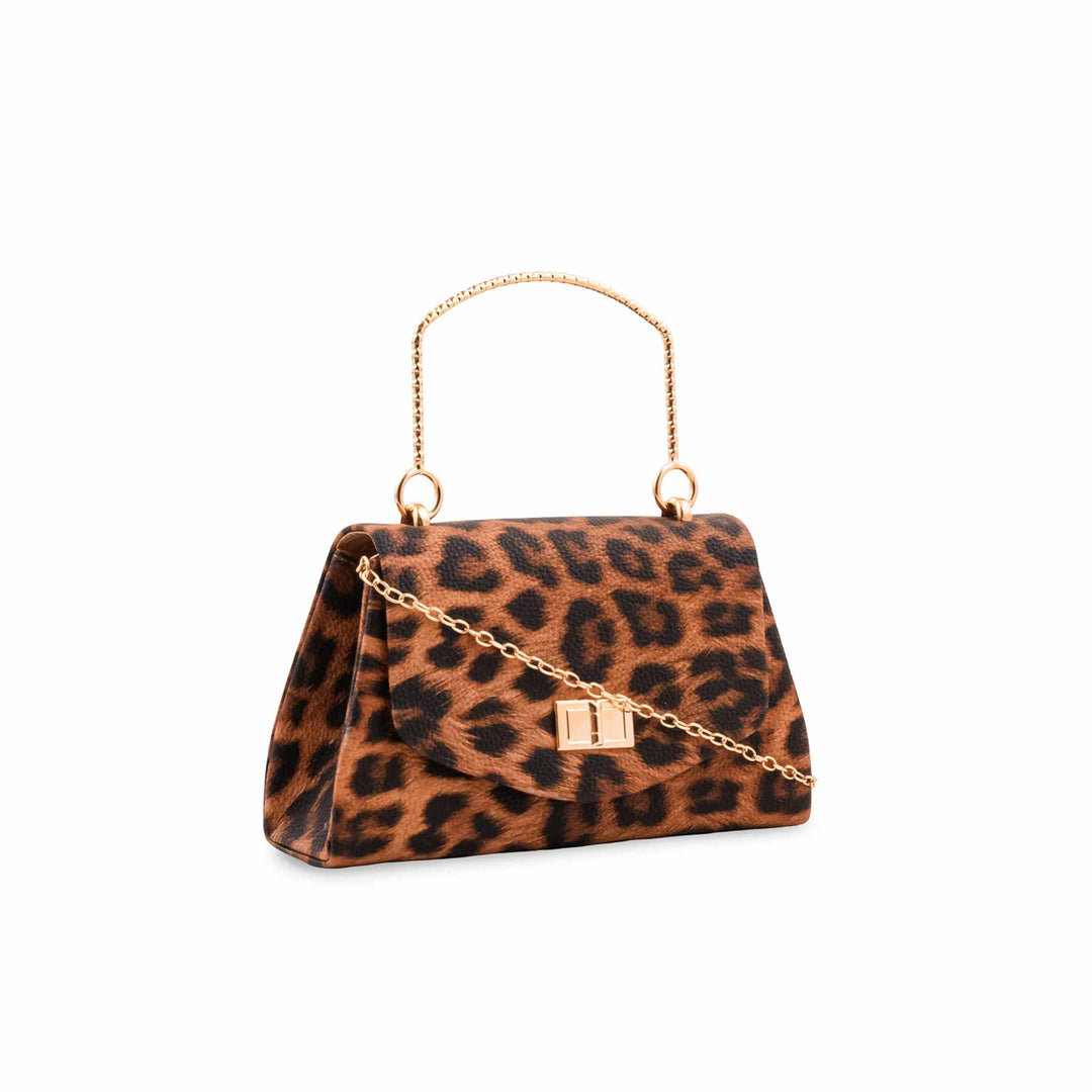 Brown Formal Clutch For Ladies P36709