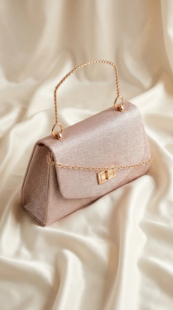 Golden Fancy Clutch For Ladies P36710