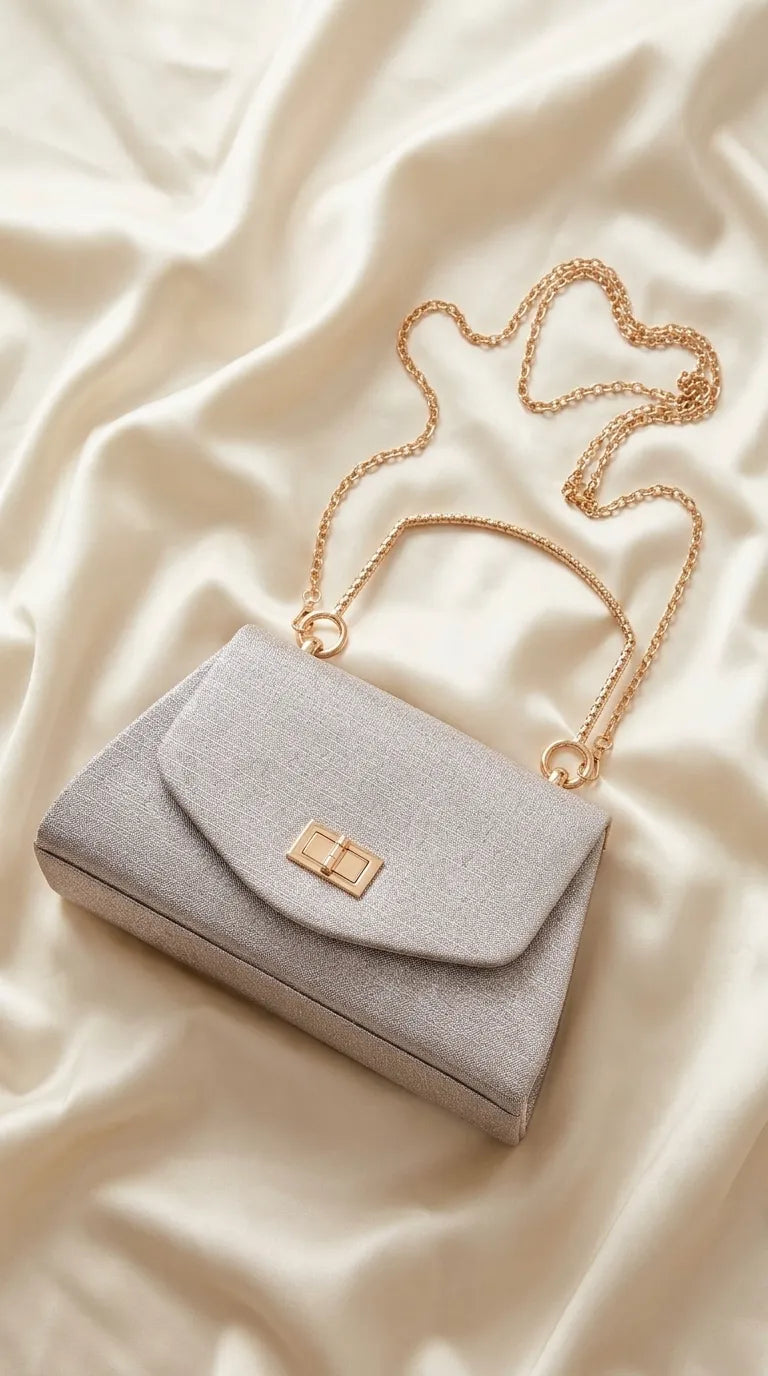 Beige Fancy Clutch For Ladies P36710
