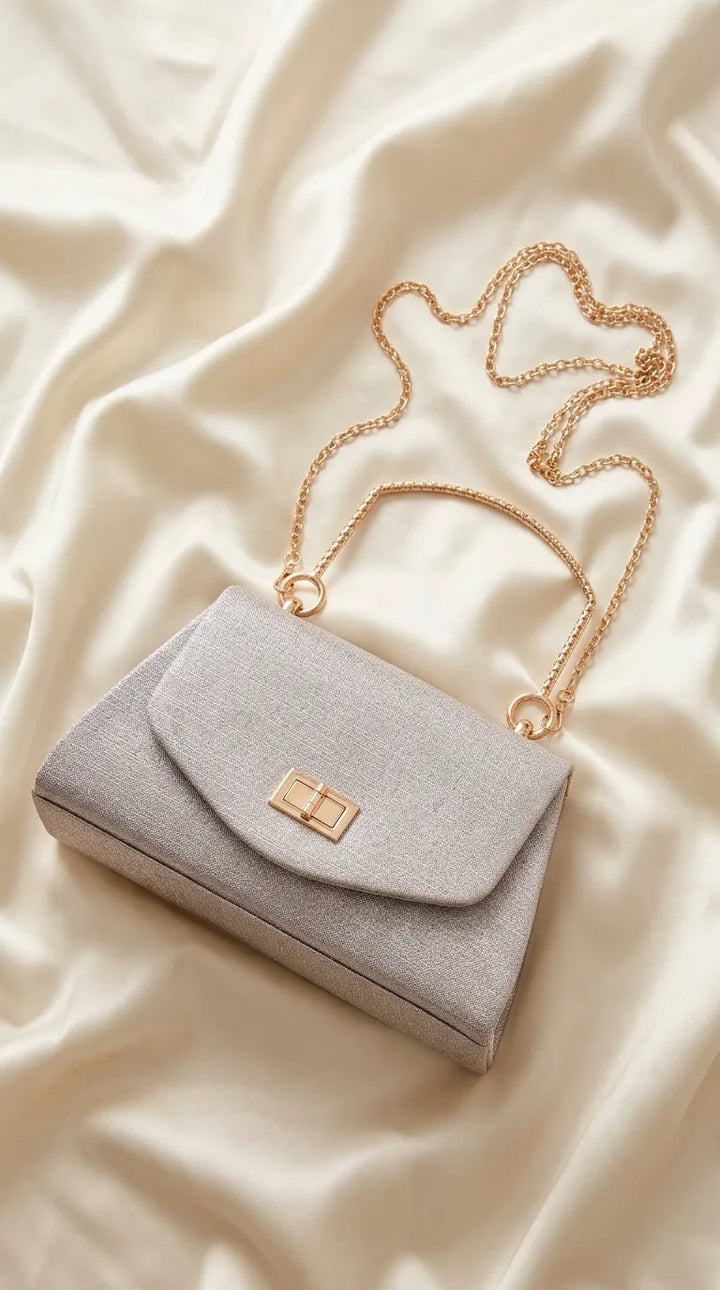Beige Fancy Clutch For Ladies P36710