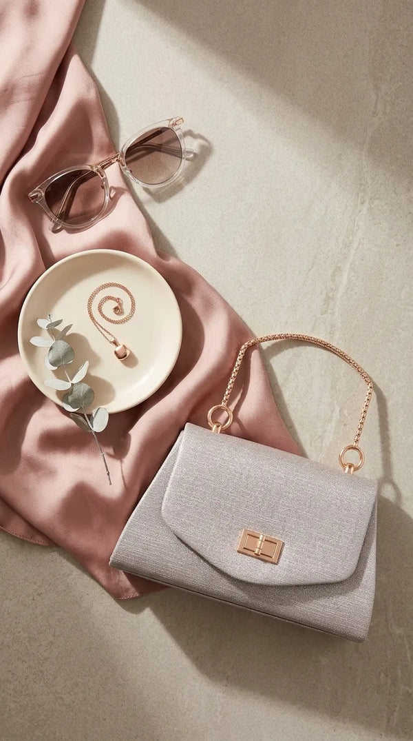 Beige Fancy Clutch For Ladies P36710