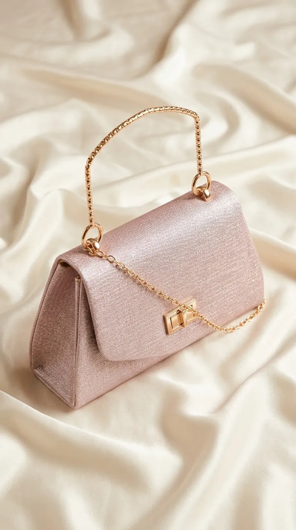 Champagne Fancy Clutch For Ladies P36710