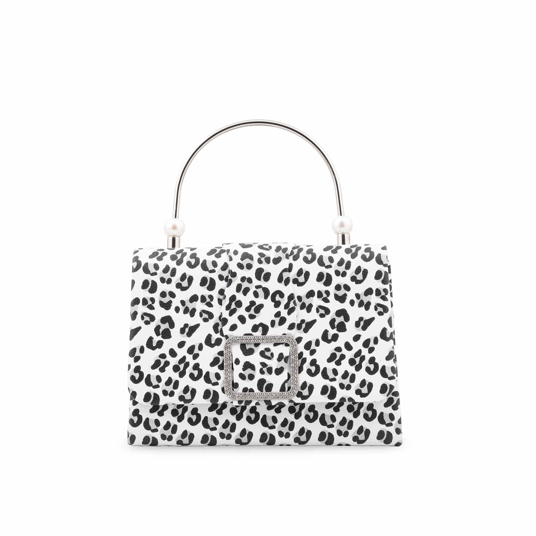 White Formal Clutch For Ladies P36712