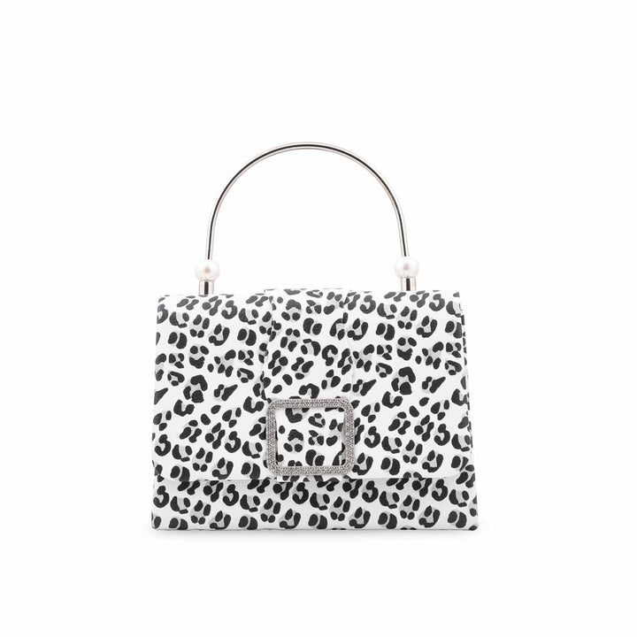 White Formal Clutch For Ladies P36712