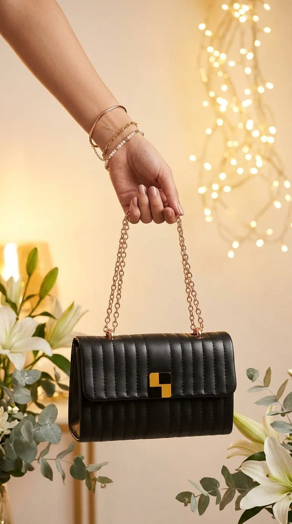 Black Formal Clutch For Ladies P36713