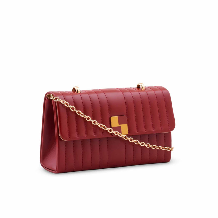 Maroon Formal Clutch For Ladies P36713