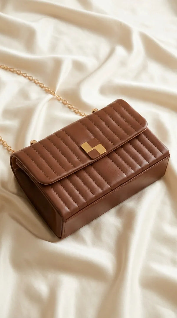 Coffee Formal Clutch For Ladies P36713