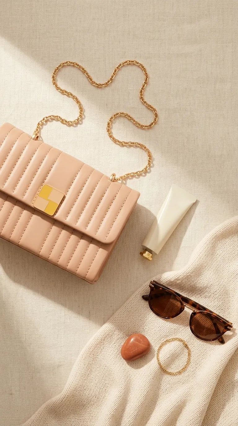 Beige Formal Clutch For Ladies P36713