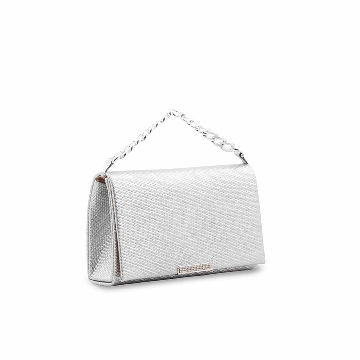 Silver Formal Clutch For Ladies P36722