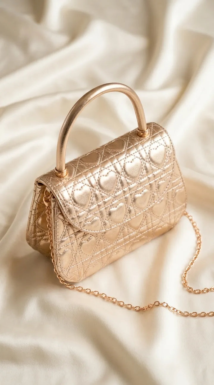 Golden Casual Pouch For Ladies P36723