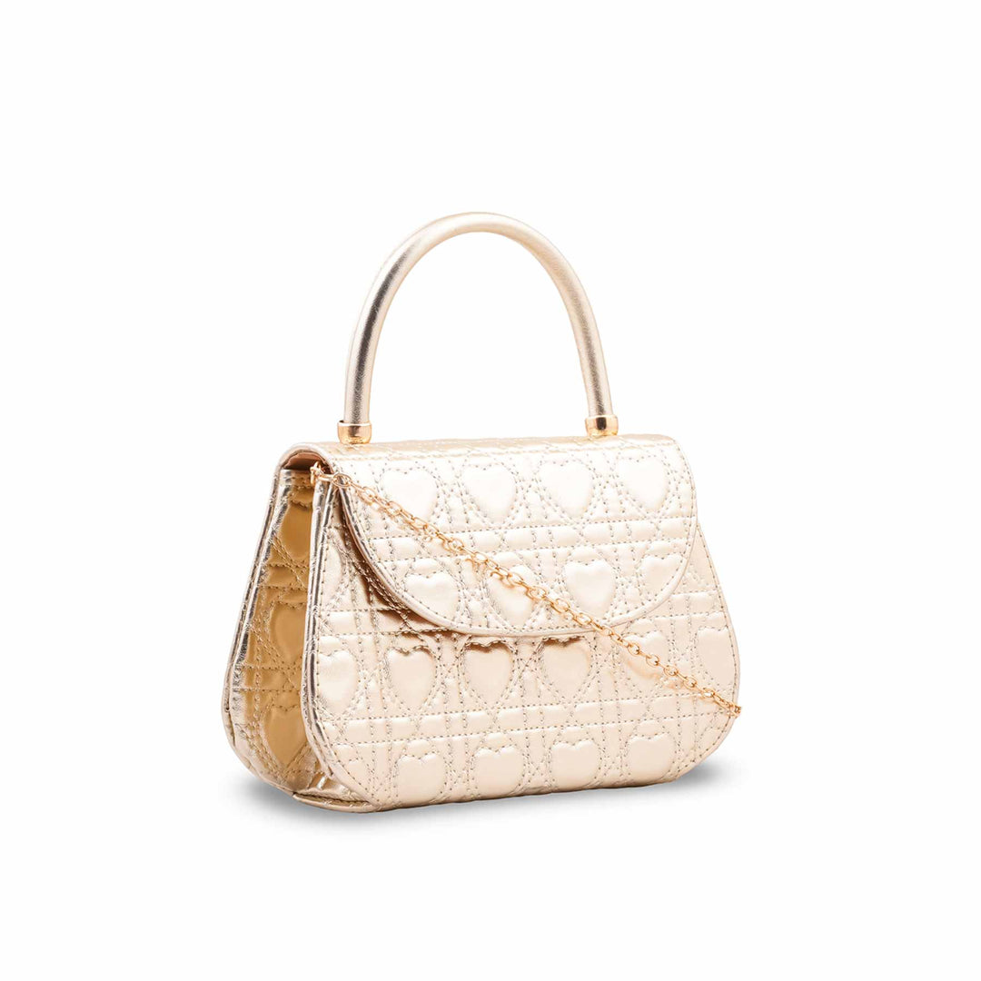 Golden Casual Pouch For Ladies P36723