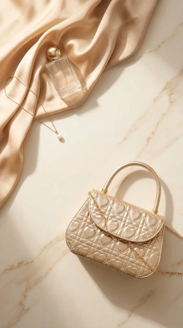 Golden Casual Pouch For Ladies P36723