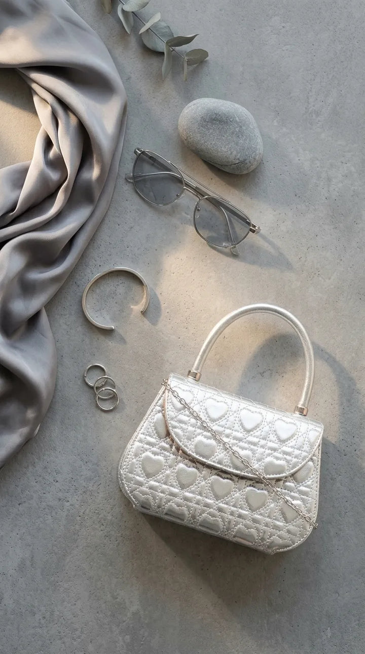 Silver Casual Pouch For Ladies P36723