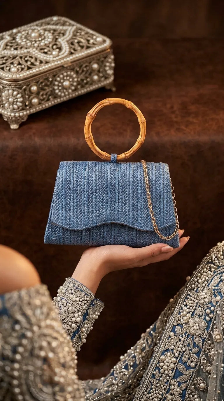 Blue Formal Clutch For Ladies P36725