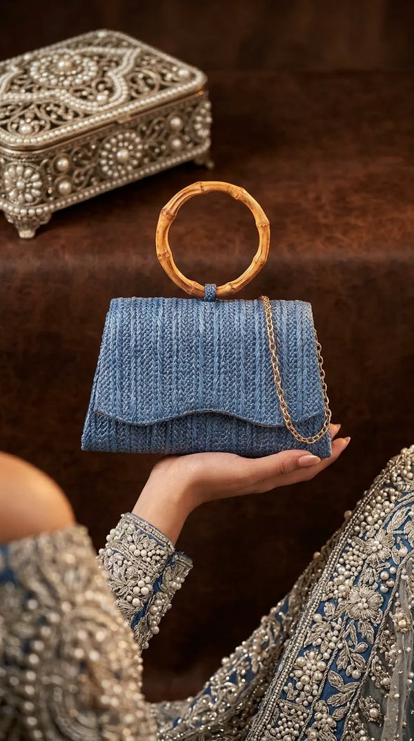 Blue Formal Clutch For Ladies P36725