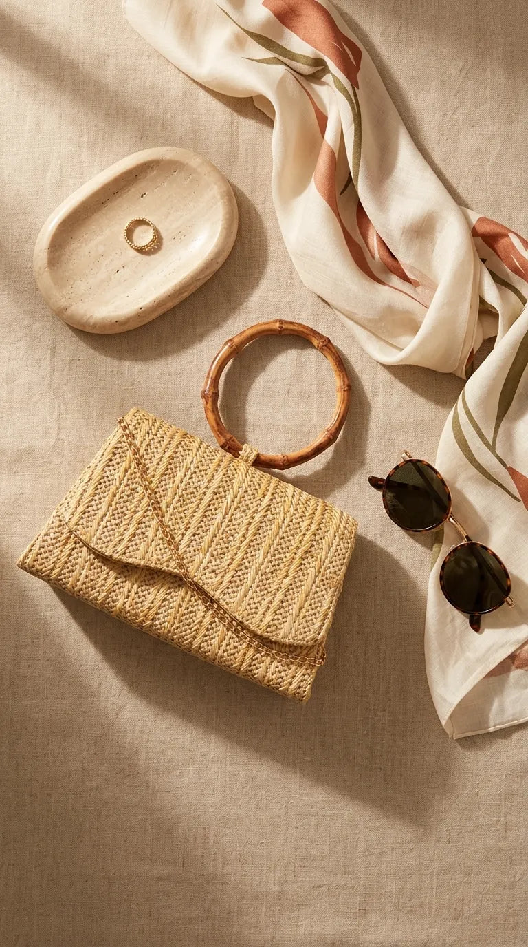 Beige Formal Clutch For Ladies P36725