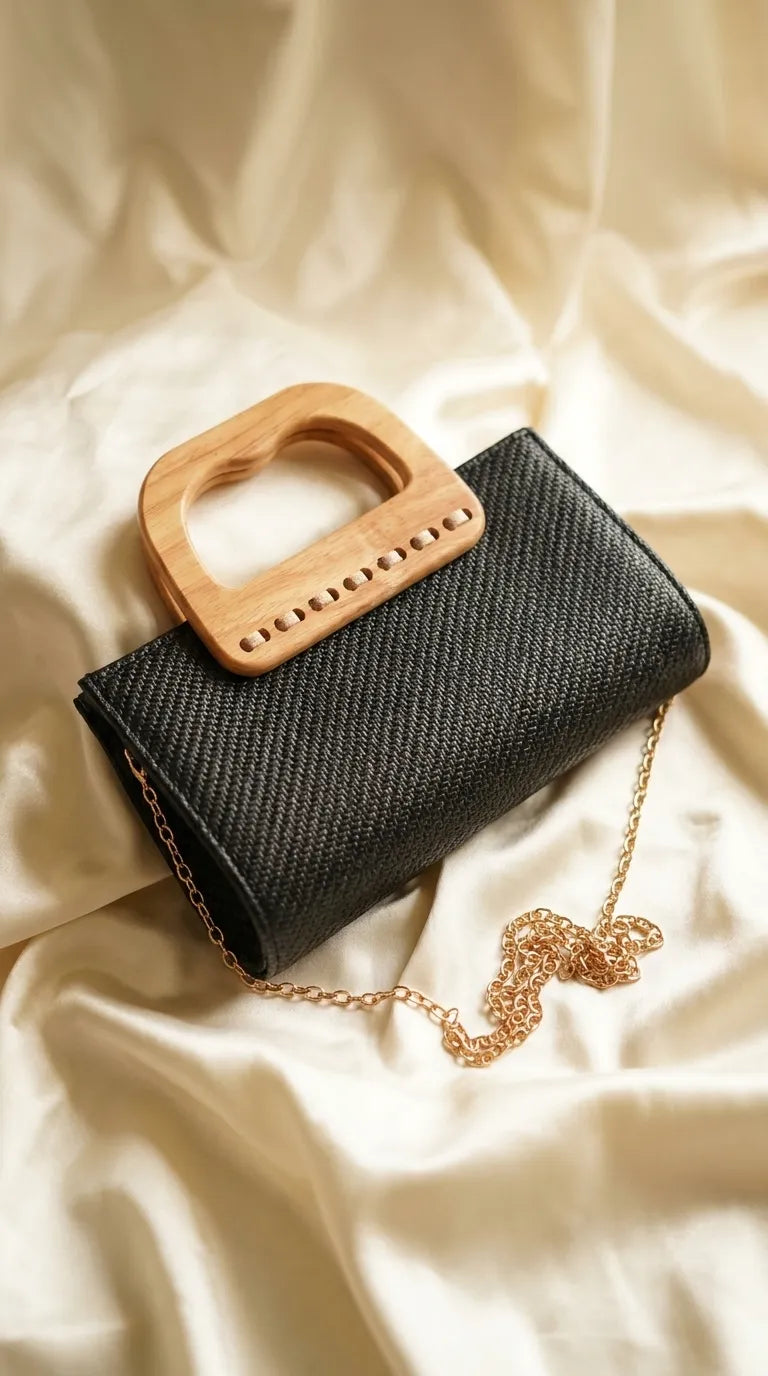 Black Formal Clutch For Ladies P36728