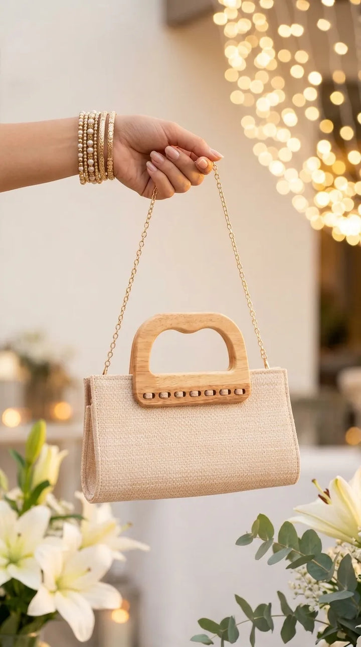 Mustard Formal Clutch For Ladies P36728