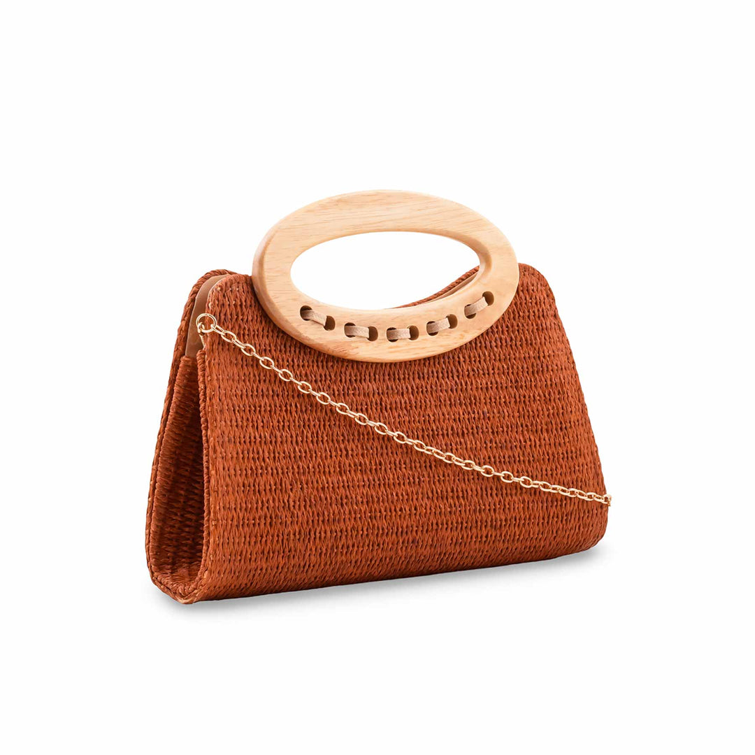Brown Formal Clutch For Ladies P36729