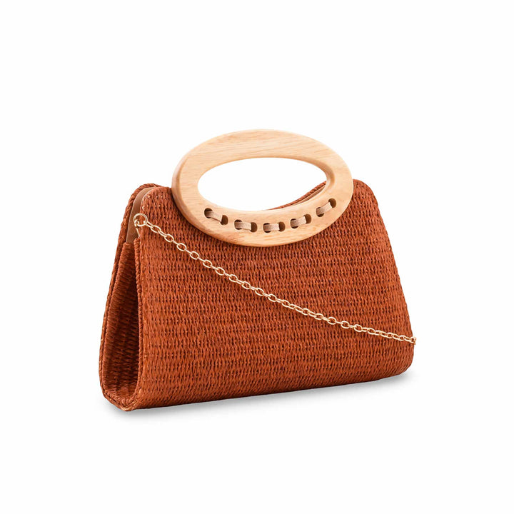 Brown Formal Clutch For Ladies P36729