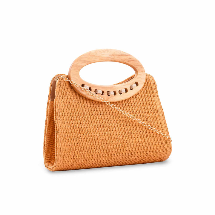 Mustard Formal Clutch For Ladies P36729