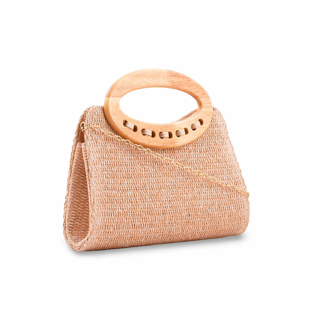 Beige Formal Clutch For Ladies P36729