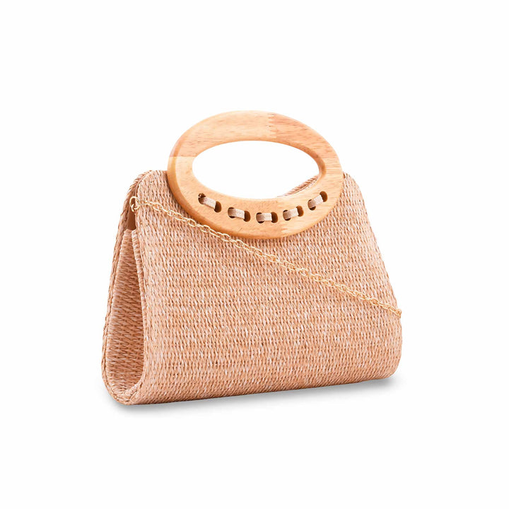 Beige Formal Clutch For Ladies P36729