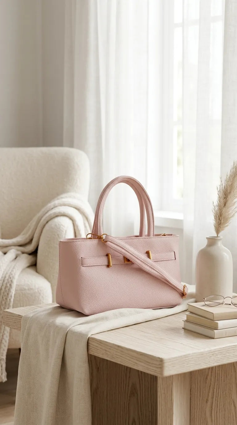 Pink Formal Hand Bag For Ladies P36762