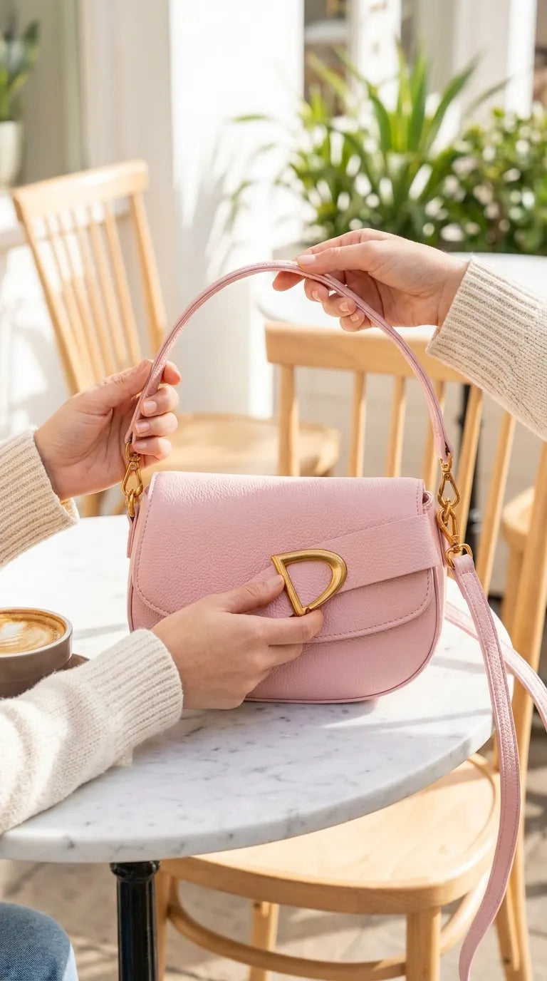 Pink Formal Shoulder Bag For Ladies P36763