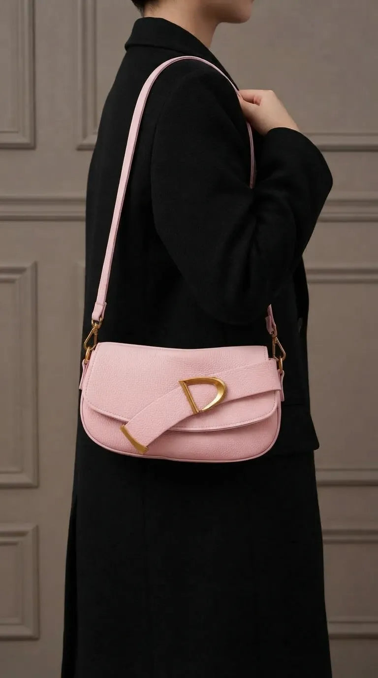 Pink Formal Shoulder Bag For Ladies P36763