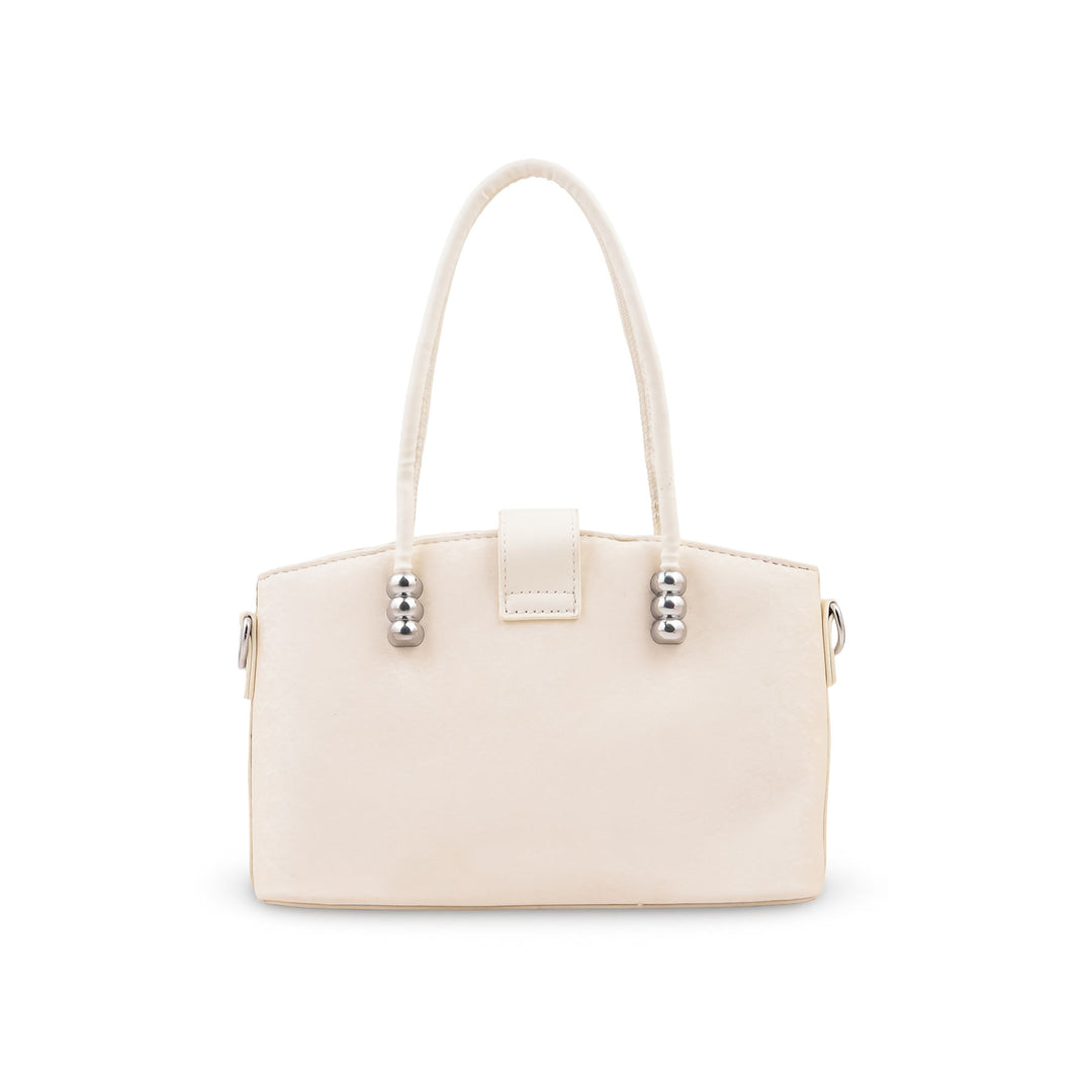 White Formal Hand Bag For Ladies P36764