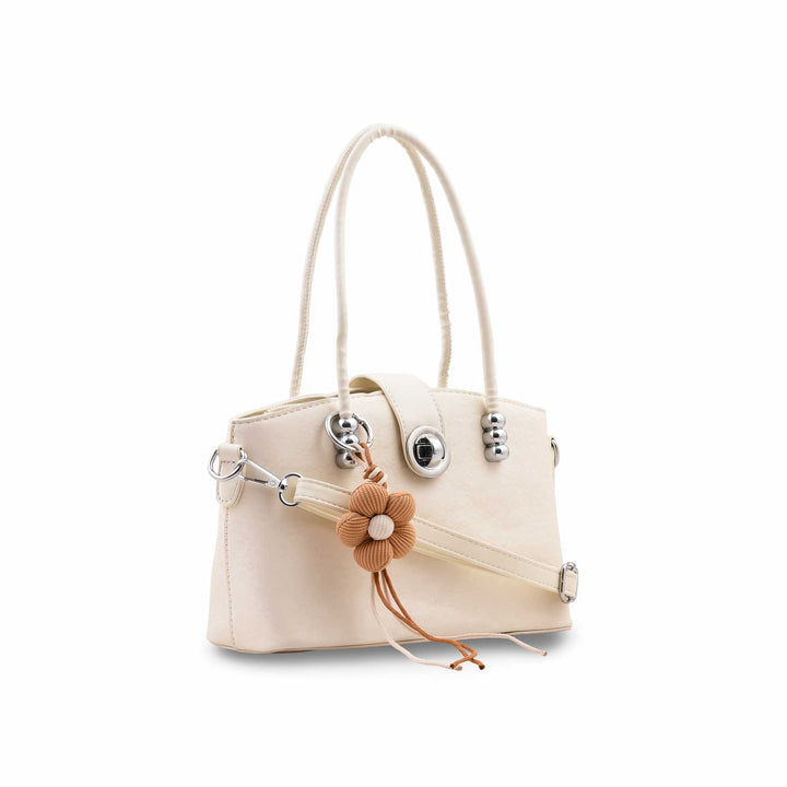 White Formal Hand Bag For Ladies P36764