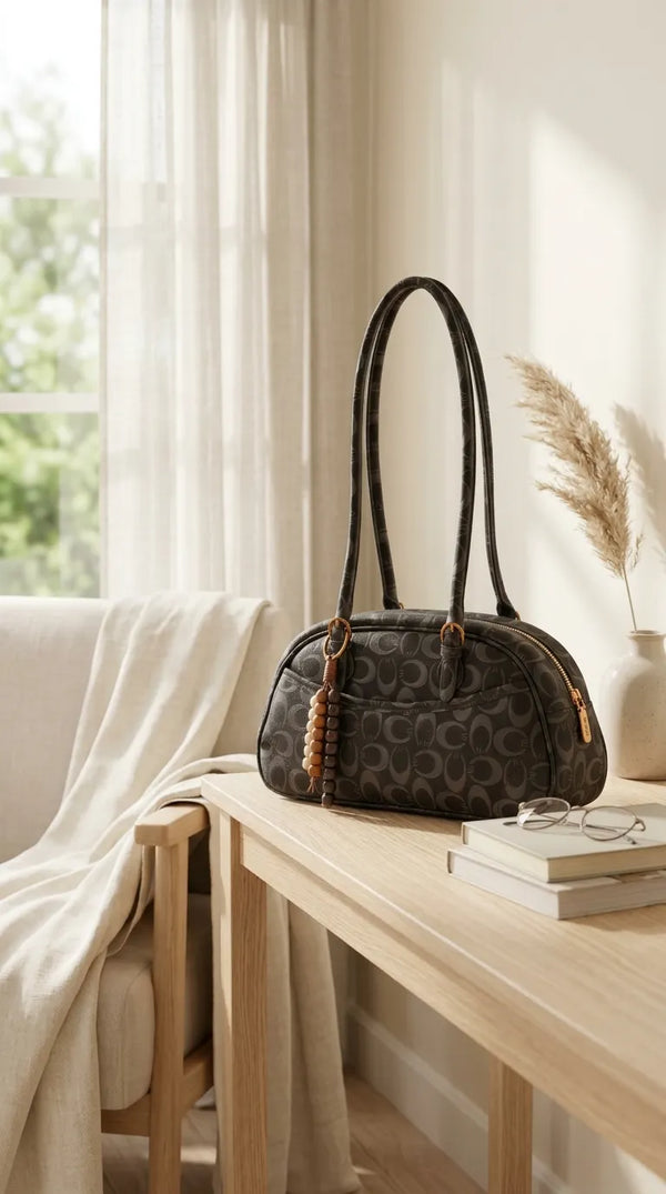 Coffee Formal Hand Bag For Ladies P36765