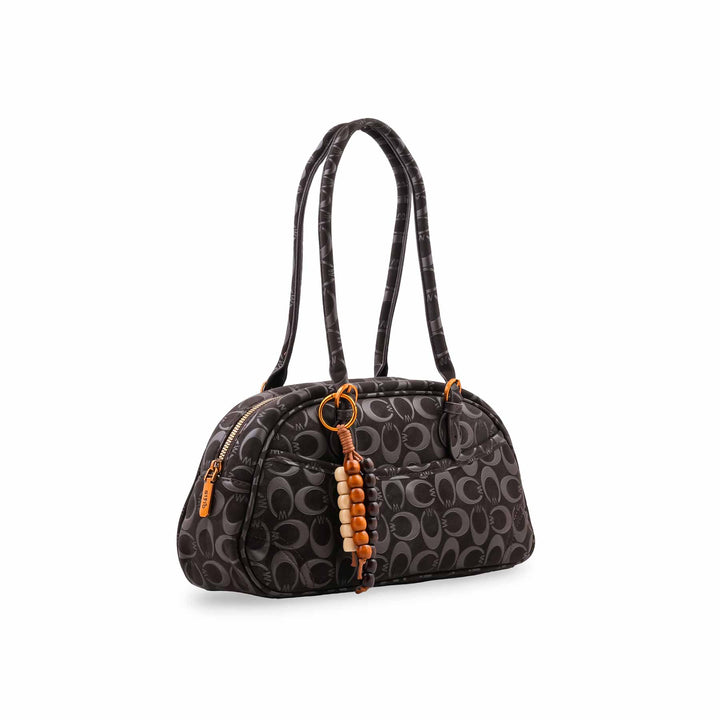 Coffee Formal Hand Bag For Ladies P36765