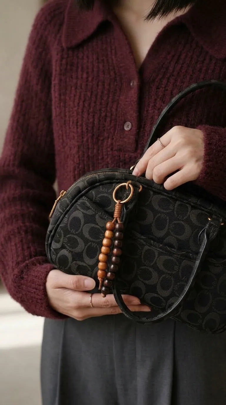 Coffee Formal Hand Bag For Ladies P36765