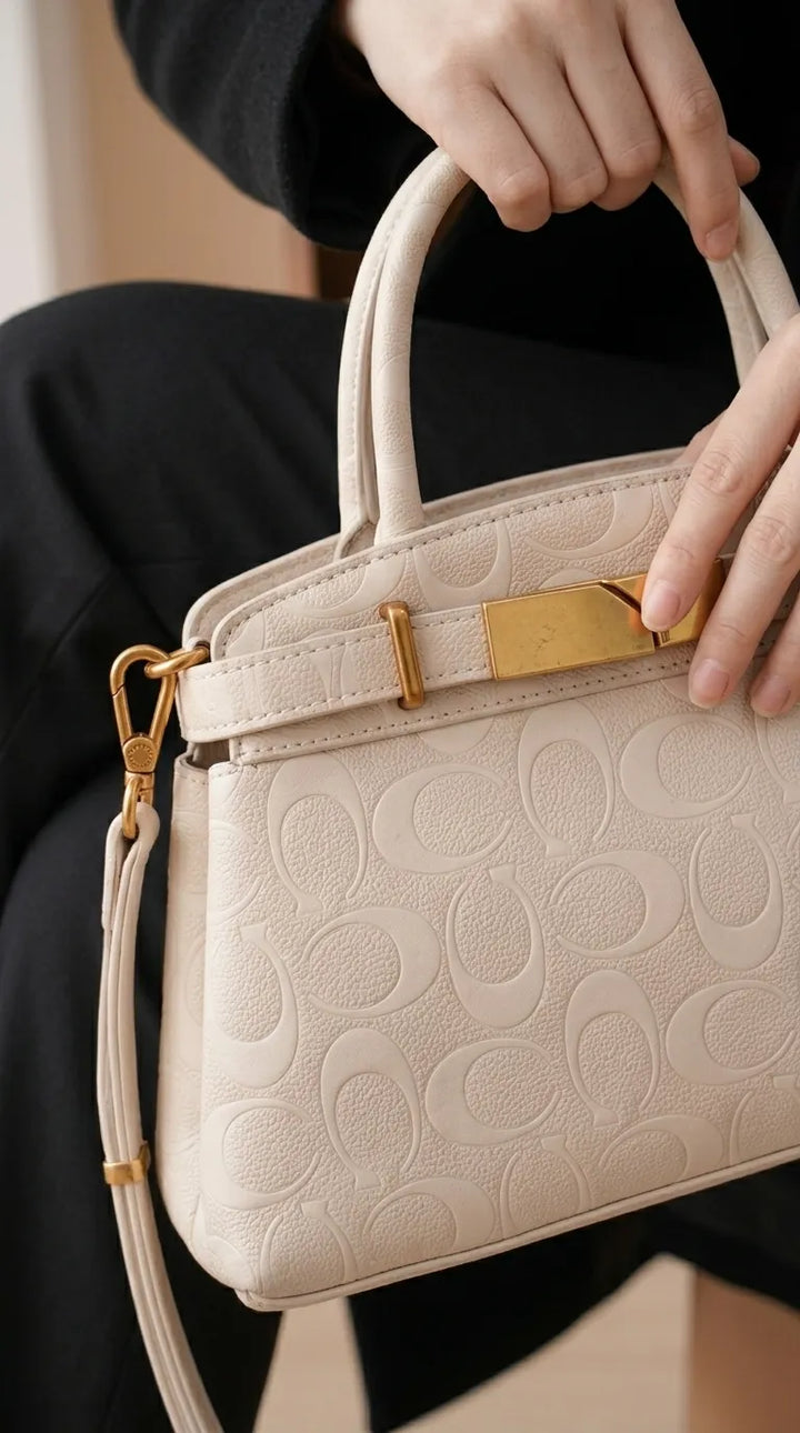 White Formal Hand Bag For Ladies P36766