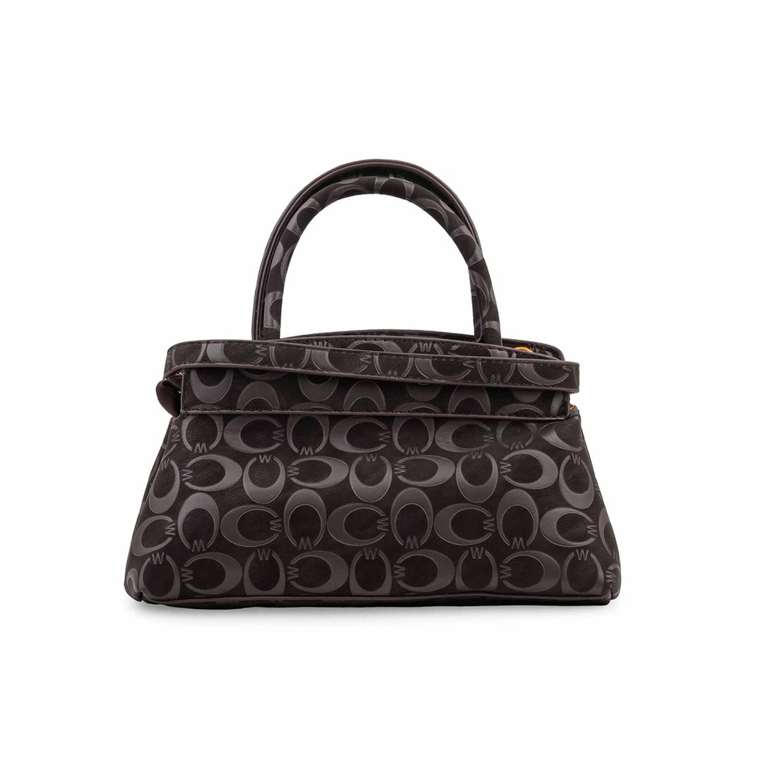 Coffee Formal Hand Bag For Ladies P36766