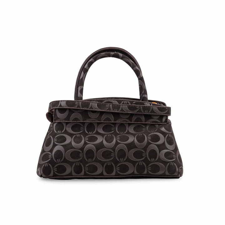 Coffee Formal Hand Bag For Ladies P36766