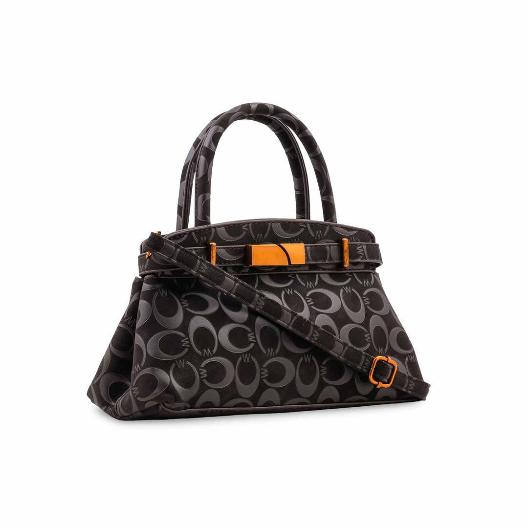 Coffee Formal Hand Bag For Ladies P36766