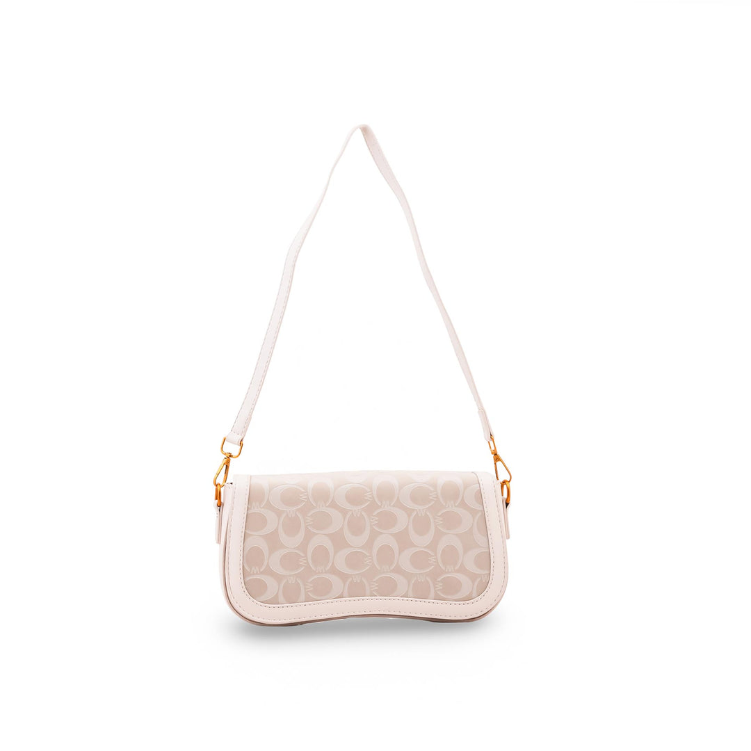 White Formal Shoulder Bag For Ladies P36767