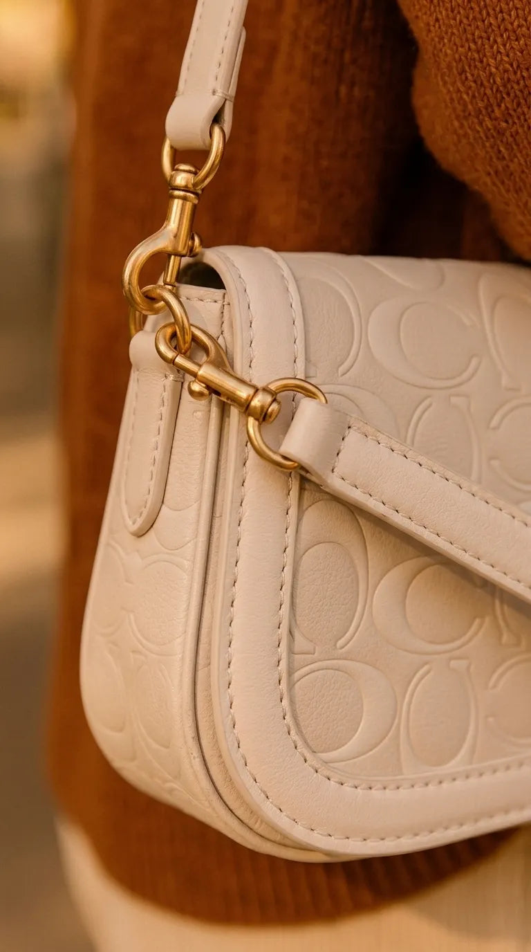 White Formal Shoulder Bag For Ladies P36767