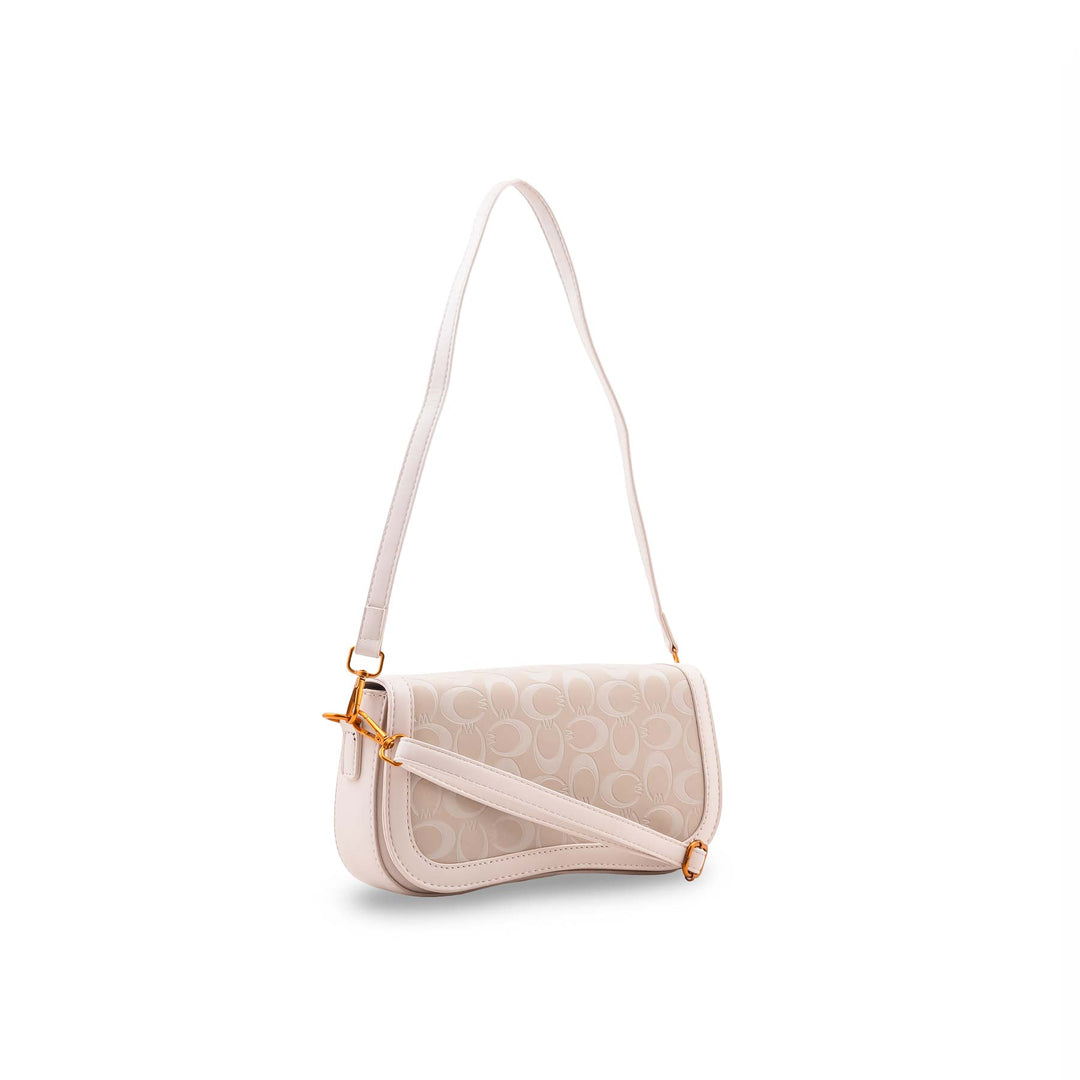 White Formal Shoulder Bag For Ladies P36767