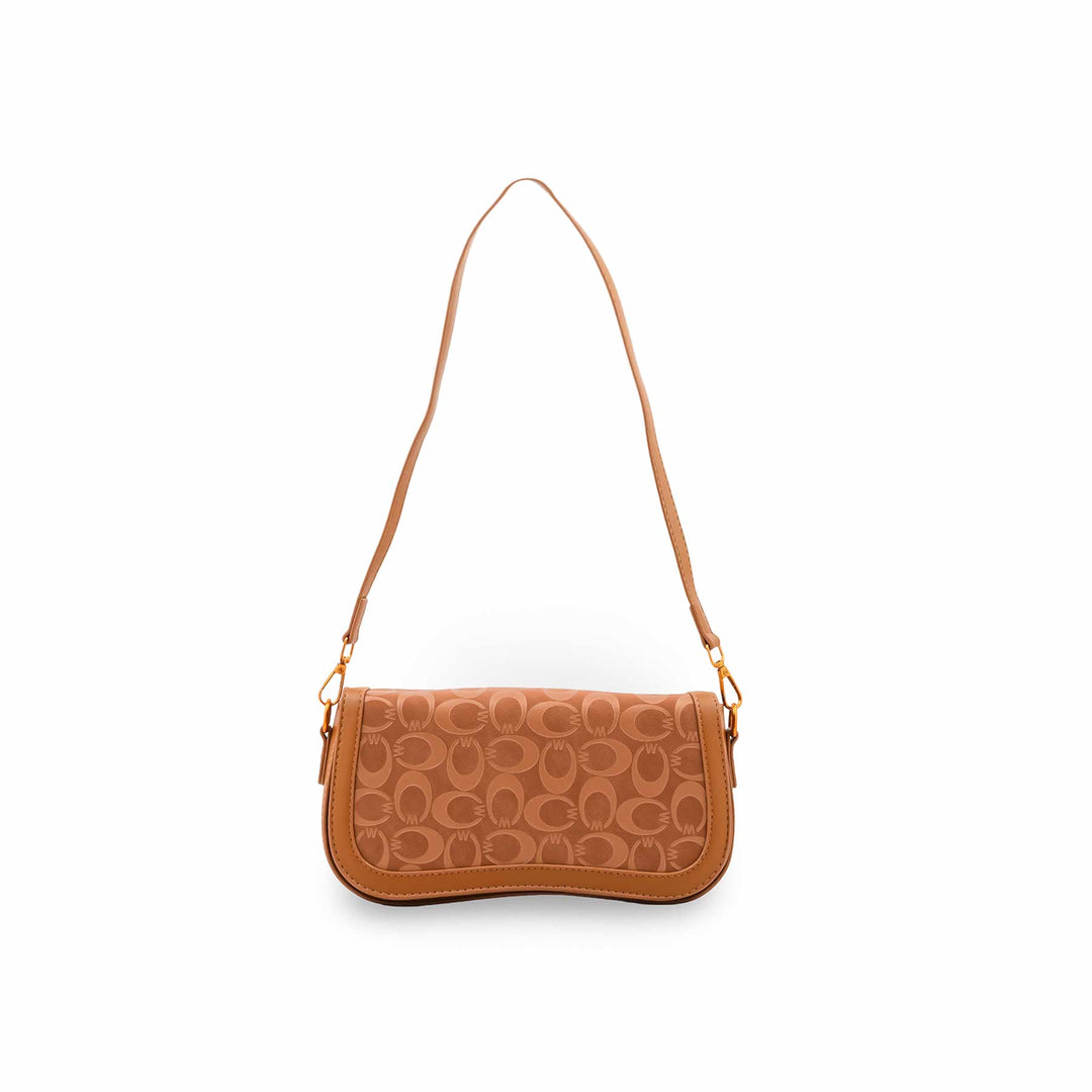 Coffee Formal Shoulder Bag For Ladies P36767