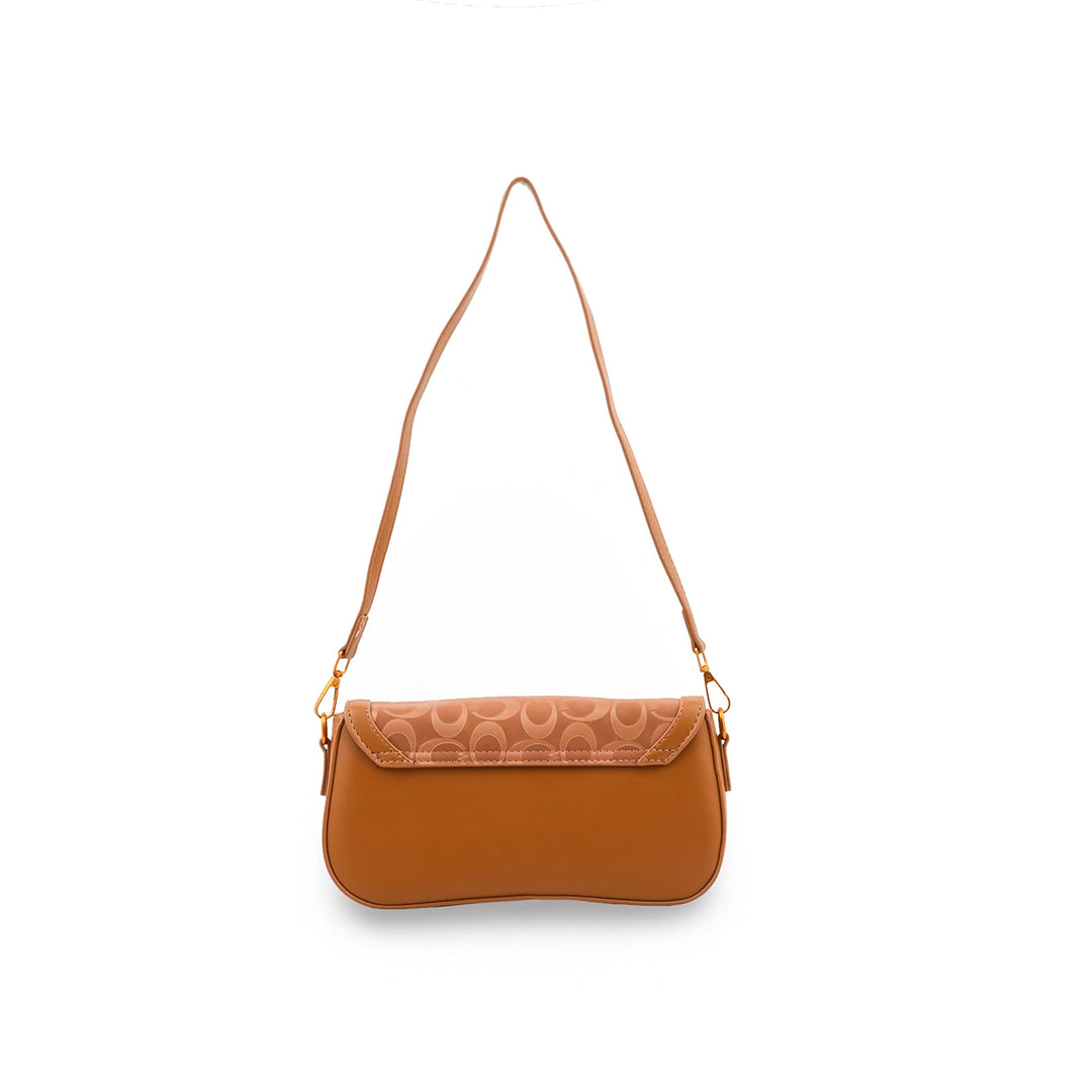Coffee Formal Shoulder Bag For Ladies P36767