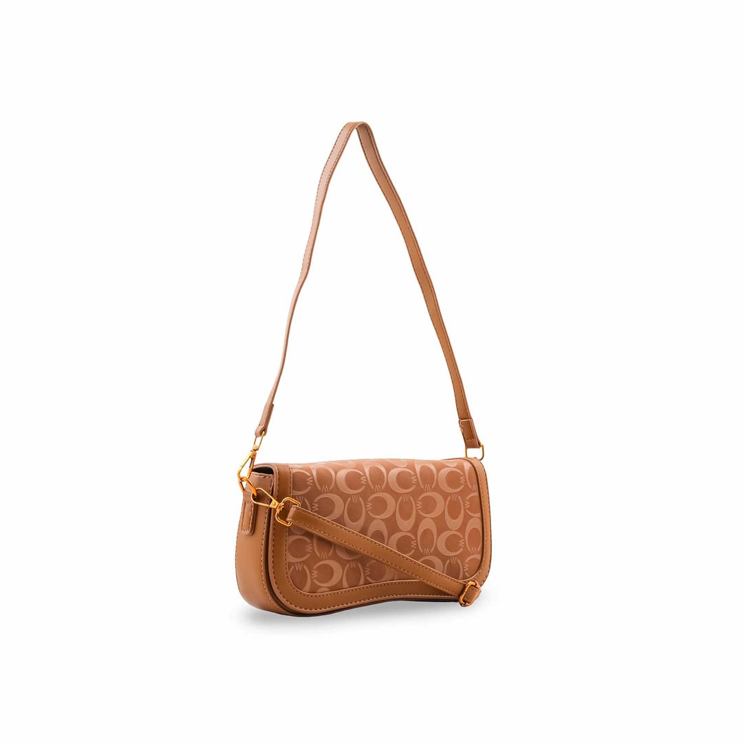 Coffee Formal Shoulder Bag For Ladies P36767