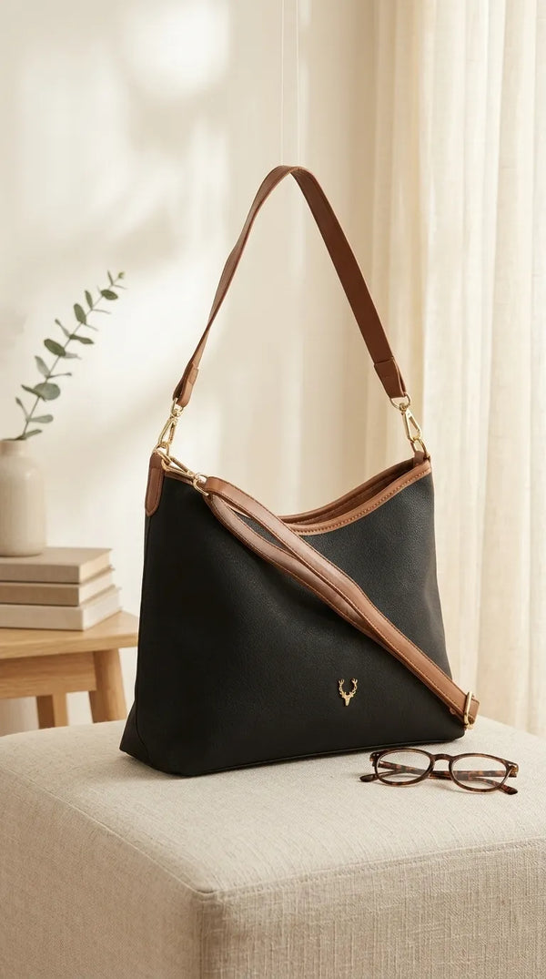 Black Formal Shoulder Bag For Women P36778